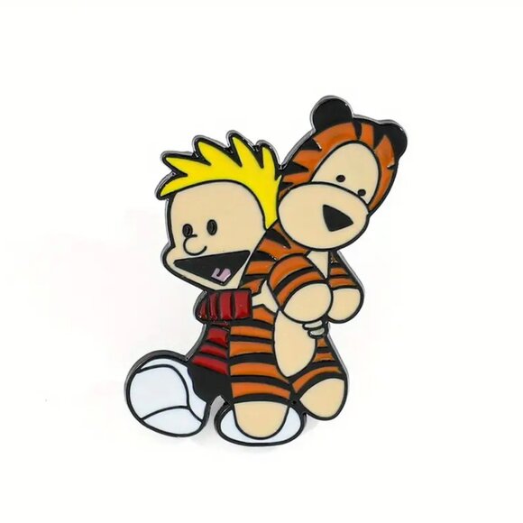 Calvin & Hobbes Cartoon Collectible Enamel Pin NEW!  Hobbes Stuffie 835 - Picture 3 of 6